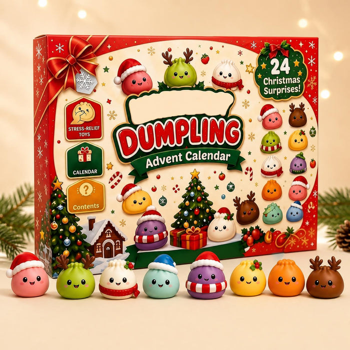 Dumpling Days advent calendar box with squishy dumpling figures