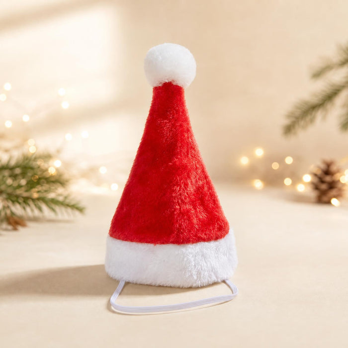 Plush Santa hat for pets