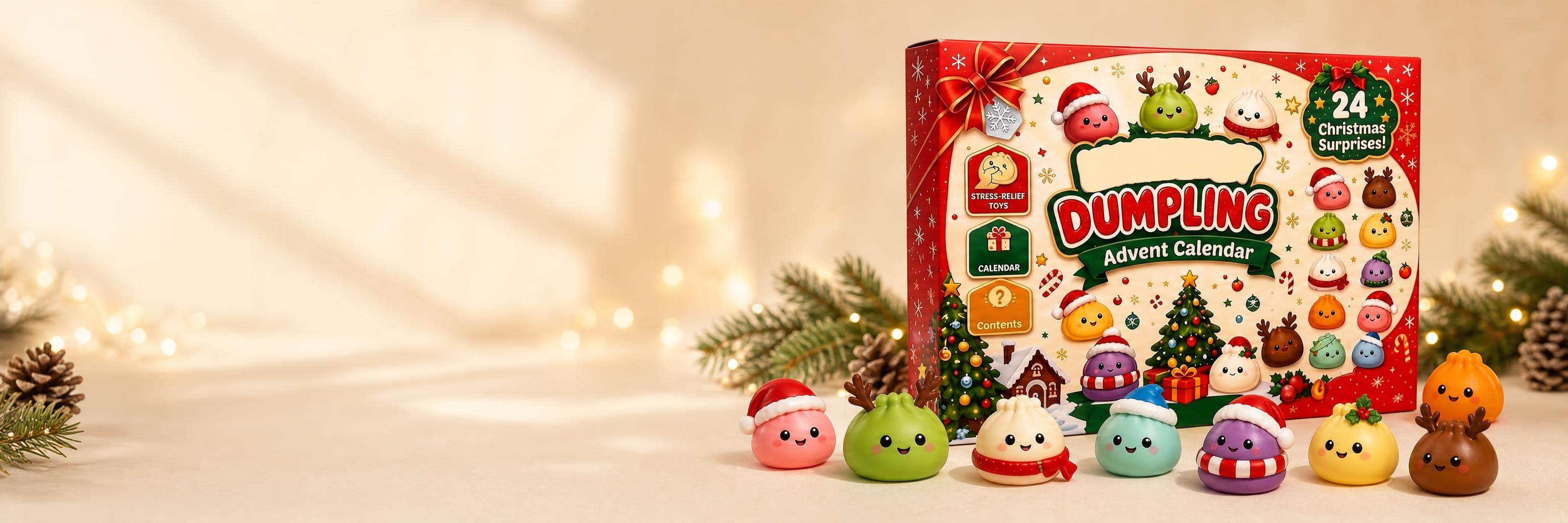 Dumpling Days advent calendar with squishy dumpling friends